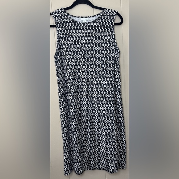 J. Jill 100% Indian Cotton Ikat Print Shift Mini Dress Size Medium - Picture 8 of 8